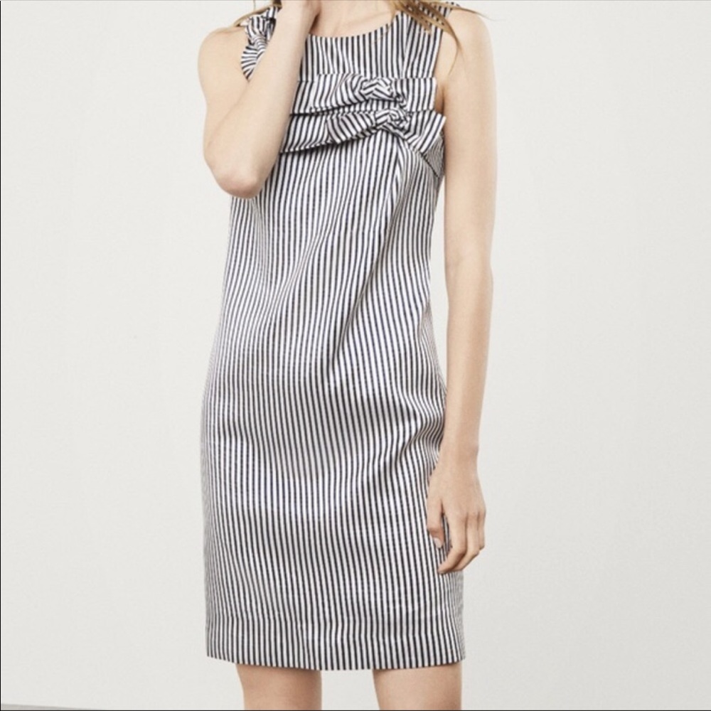 Banana Republic Bow Striped Dress S 2 ::A11